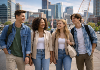 CU Denver Walking downtown